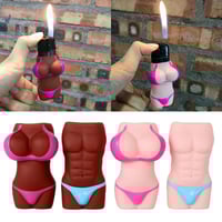 1PC Waterproof Silicone Lighter Protective Cases Creative Sexy Body Cigarette Lighter Case Couple Lo