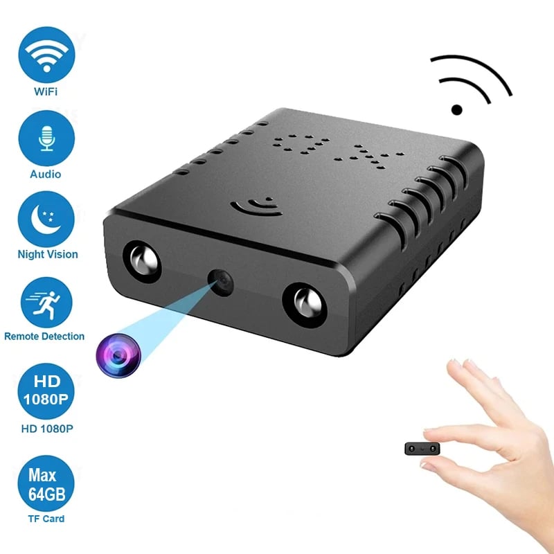 Mini home Surveillance Camera - Built-in Battery, Night Vision, Motion Detection, No WiFi, No App