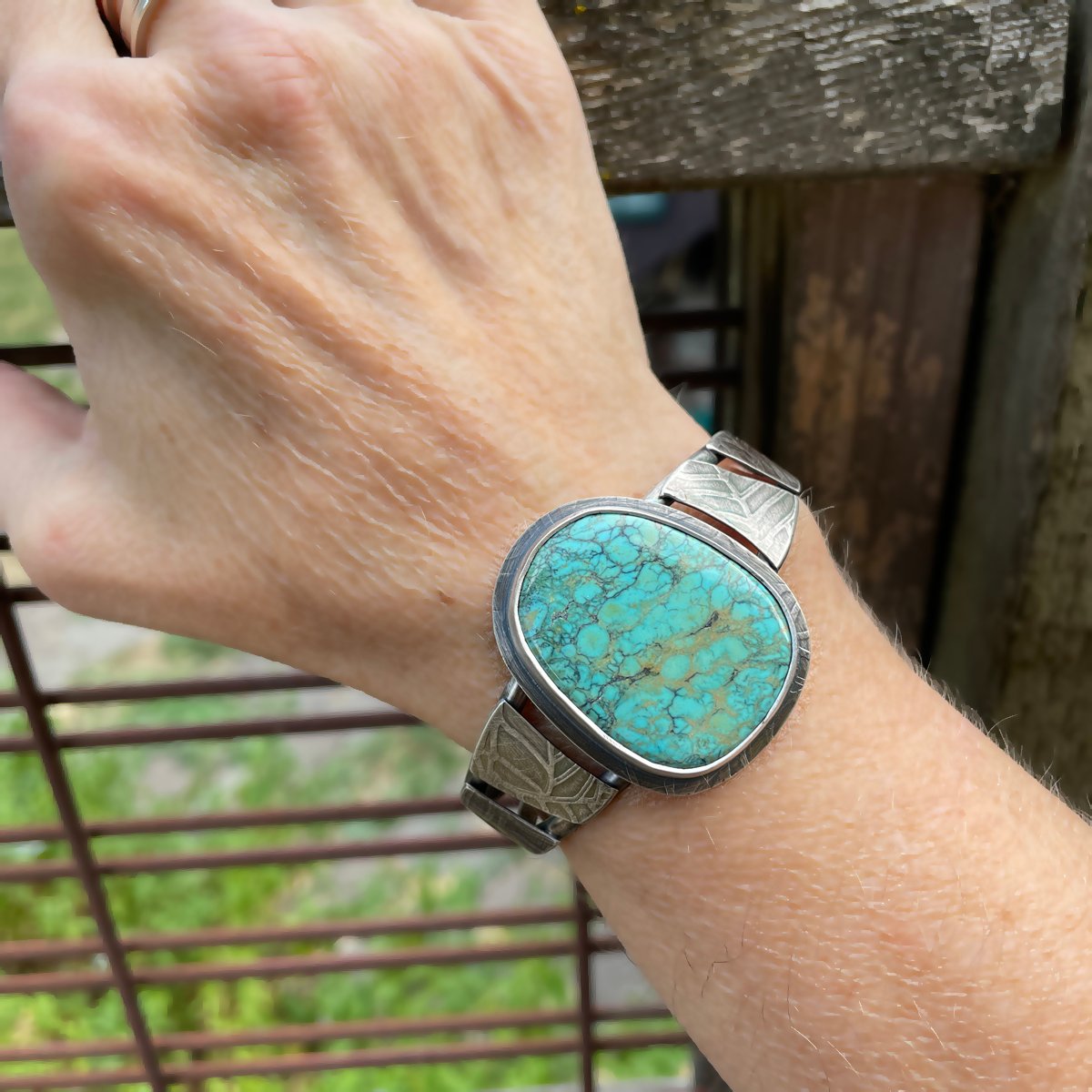 Image of Hubei Turquoise, Sterling Silver Cuff