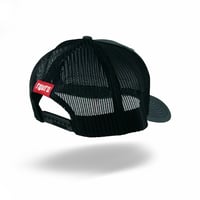 Image 2 of "Shop" Red - Charcoal/Black Curve Snapback