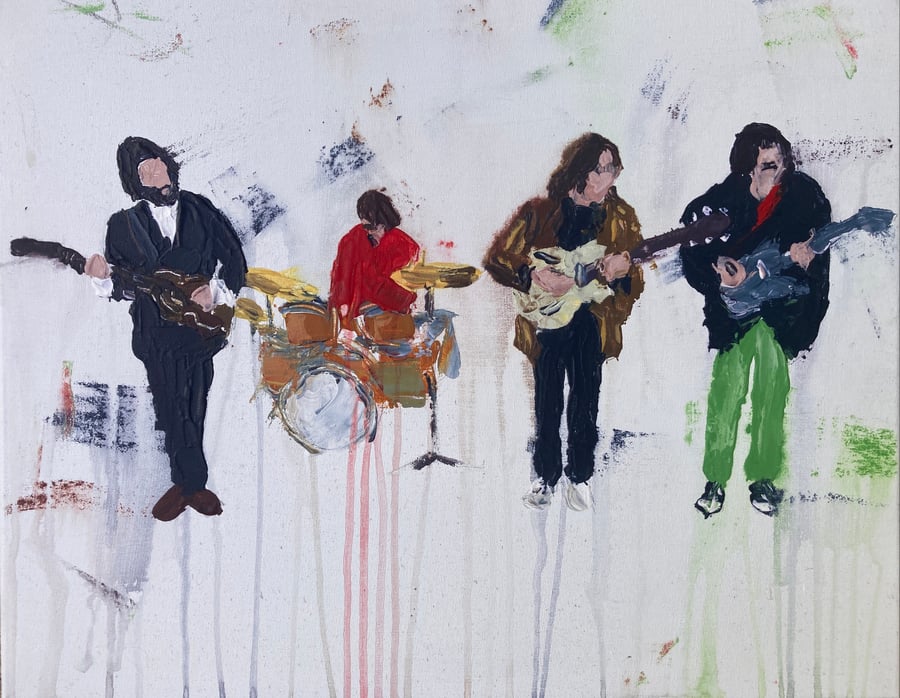 Image of Beatles rooftop original painting 