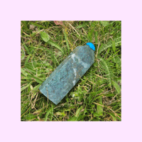 Image 1 of Moss Agate + Pyrite Tower