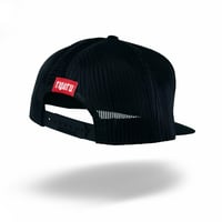Image 2 of "Shop" Red - Heathered Grey/Black Flatbill Snapback