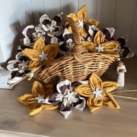Image 1 of Memory Flowers custom created from fabric from a clients loved ones clothing
