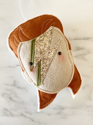 Image of Special Edition Bowie Ziggy Stardust Felt Decoration