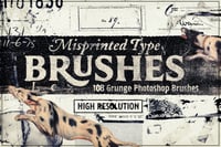 Image 1 of Misprinted Type Brush Collection (108 Brushes)