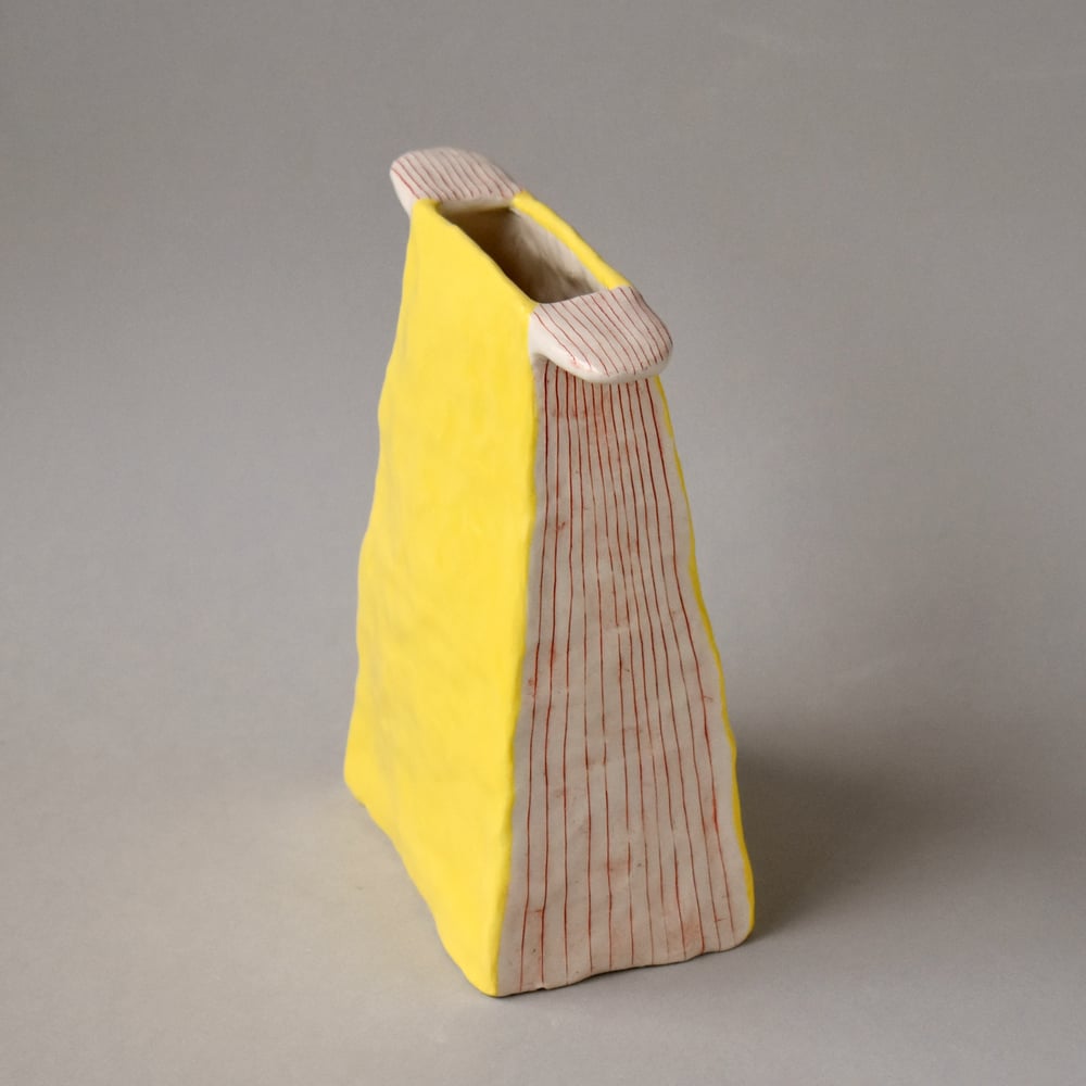 Image of Yellow Geometric Vase