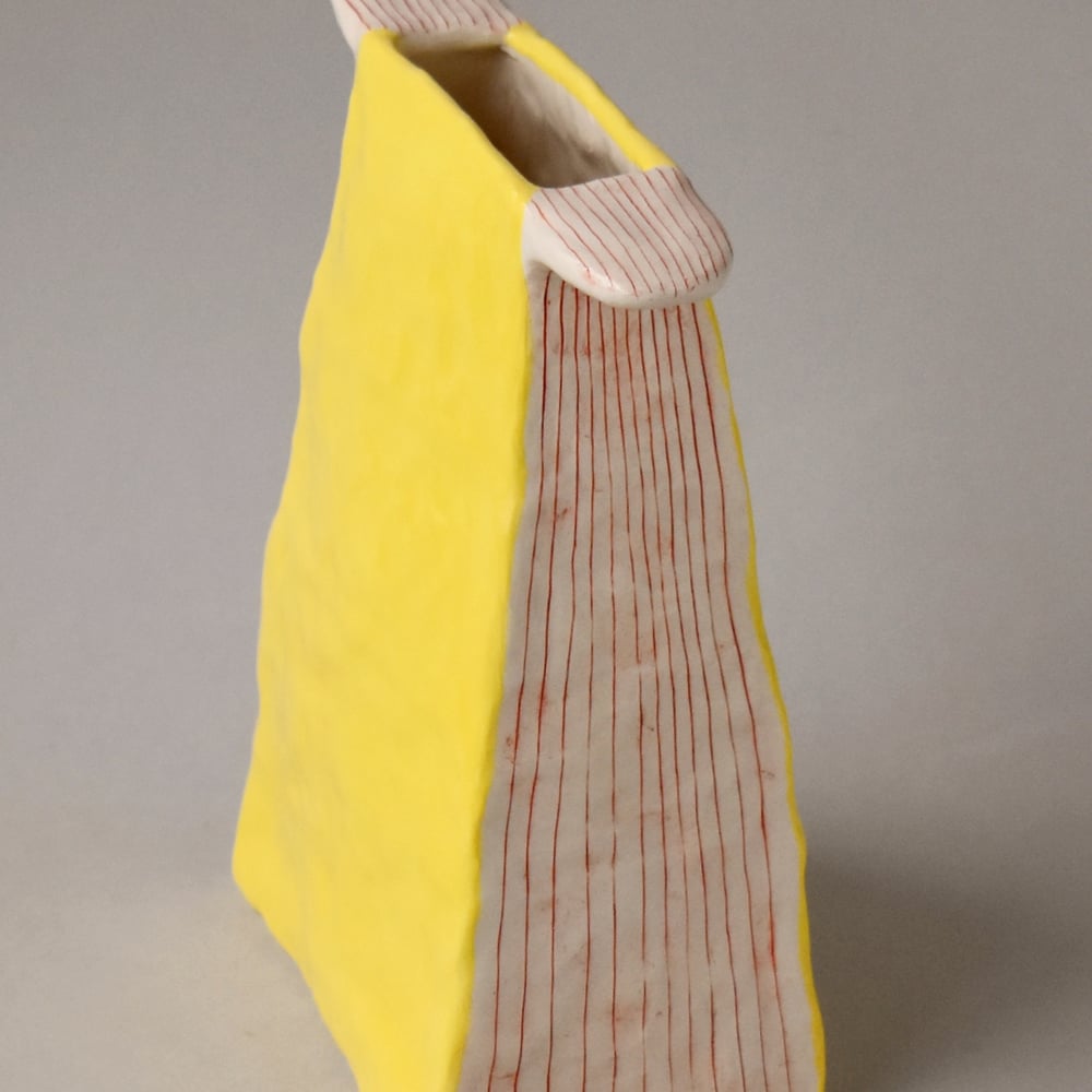 Image of Yellow Geometric Vase