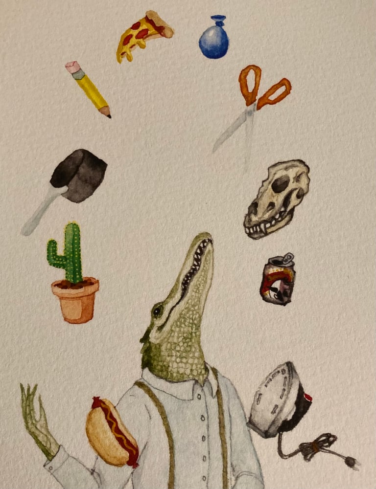Cajun Encounters Original Watercolor Framed Image 3