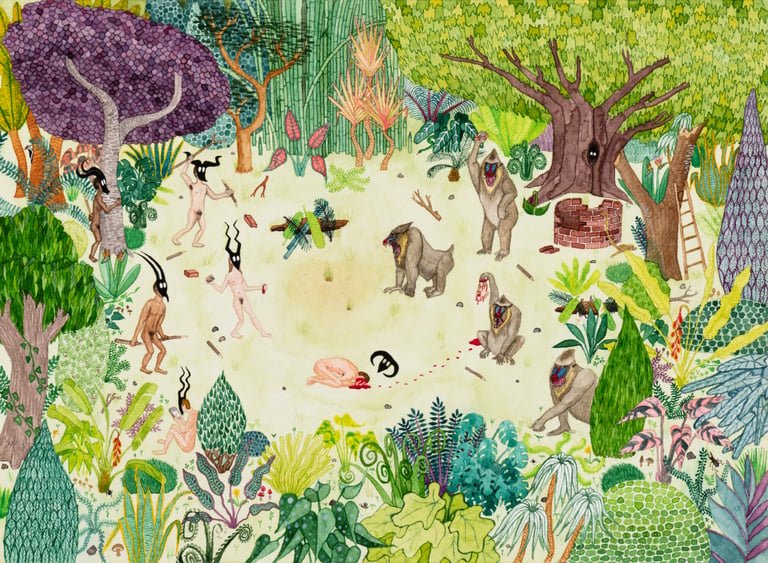 Same Old Shit Original Watercolor Framed