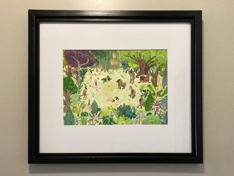 Same Old Shit Original Watercolor Framed Image 5