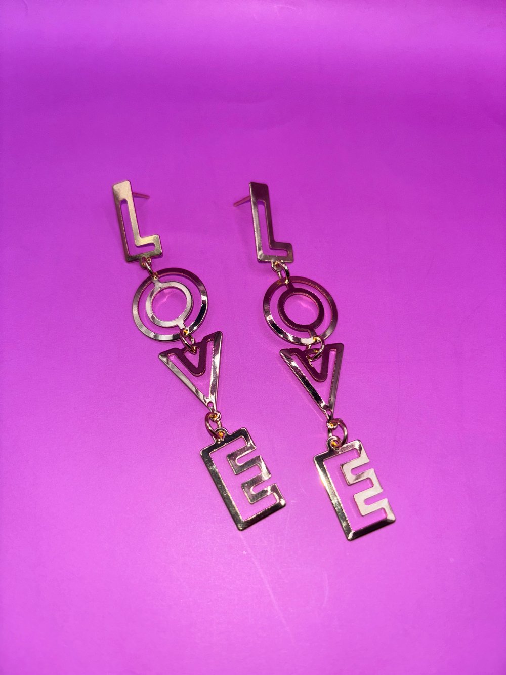 Gold Love earrings 