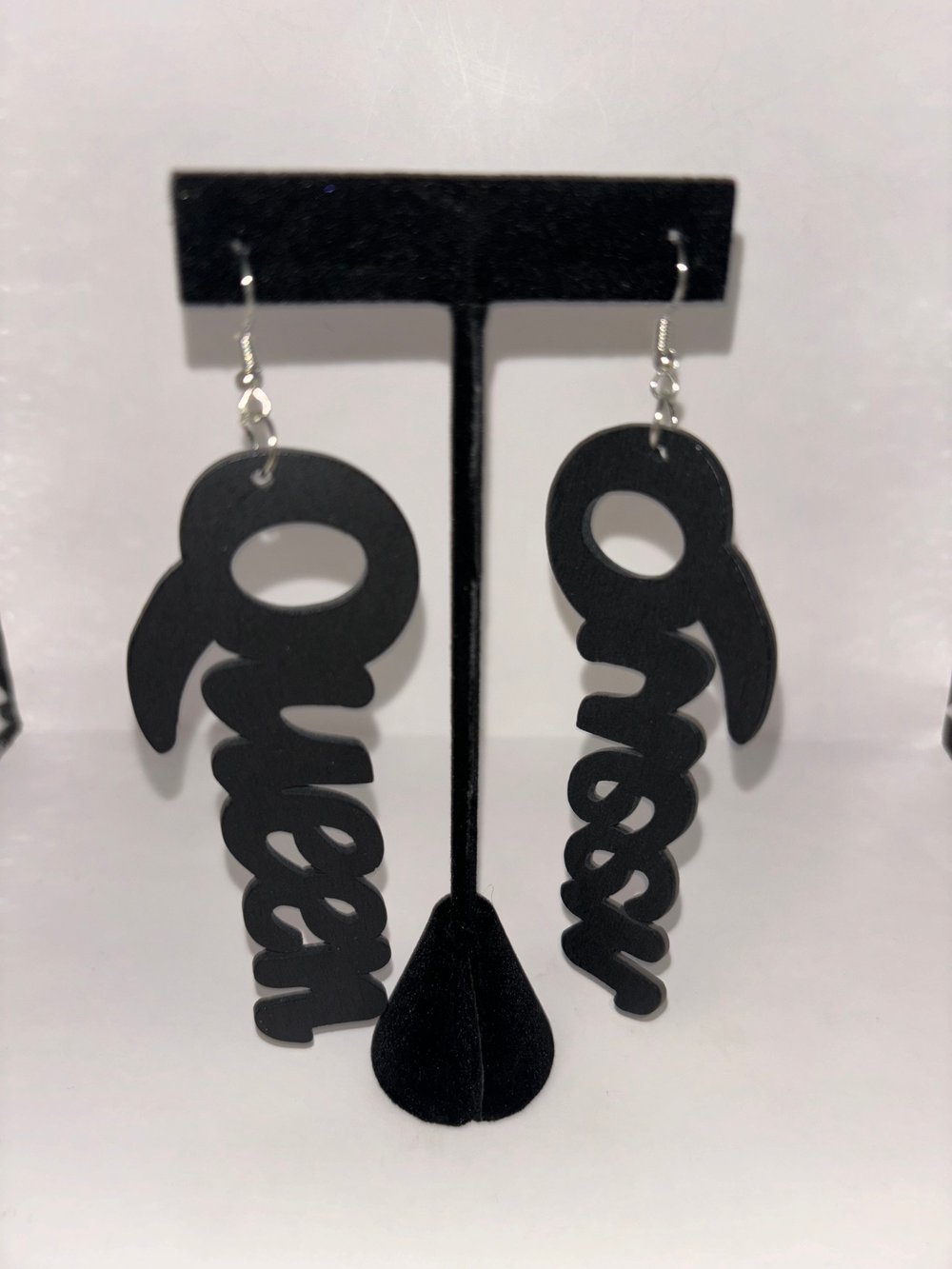 Dangling Queen Wooden Earrings 