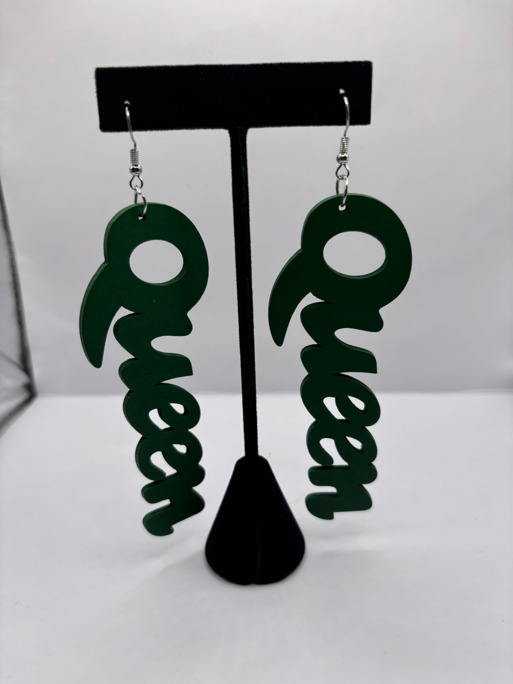 Dangling Queen Wooden Earrings 