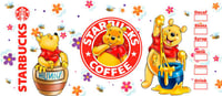 Double Sided Uv Dtf Wrap SB Coffee Bear | W0086