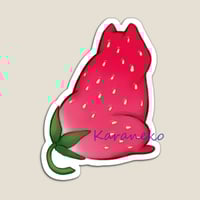Image 2 of [Fruity] Strawberry Mellow Meow Custom Hand Painted