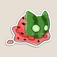Image 2 of [Fruity] Watermelon Mellow Meow Custom Hand Painted