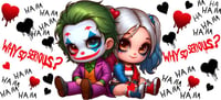 Joker Harley Double Sided Uv Dtf Wrap Cartoon Why So Serious  W0864