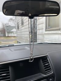 Image 2 of Rearview  Mirror  Necklaces  with Letter