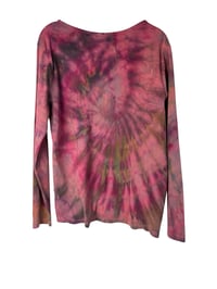 Image 5 of ♻️ UPCYCLED L/XL 100% Cotton Long Sleeve Tee in Muted Spiral Ice Dye