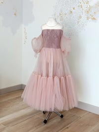 Image 1 of Photography dress - Elvina girl size 110 - powder pink | photo props | tulle dress