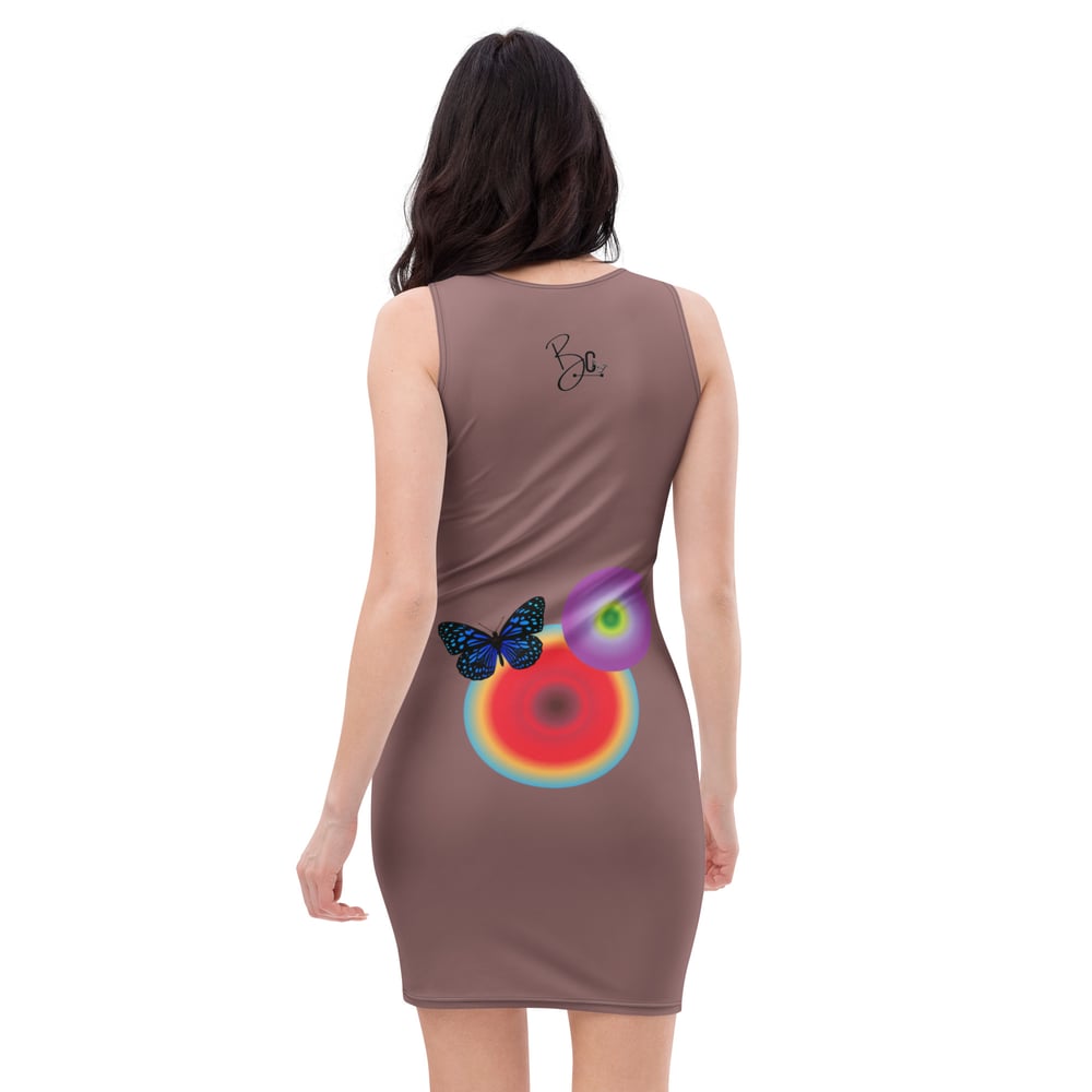 Image of Butterfly Orbs Fitted Dress