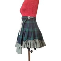 Image 2 of Upcycled Patchwork Plaid Mini Skirt – One of a Kind