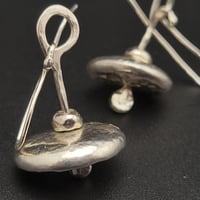 Image 3 of Flying Saucer Silver Earrings