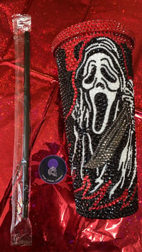 Image 1 of Ghostface Rhinestone Tumbler 