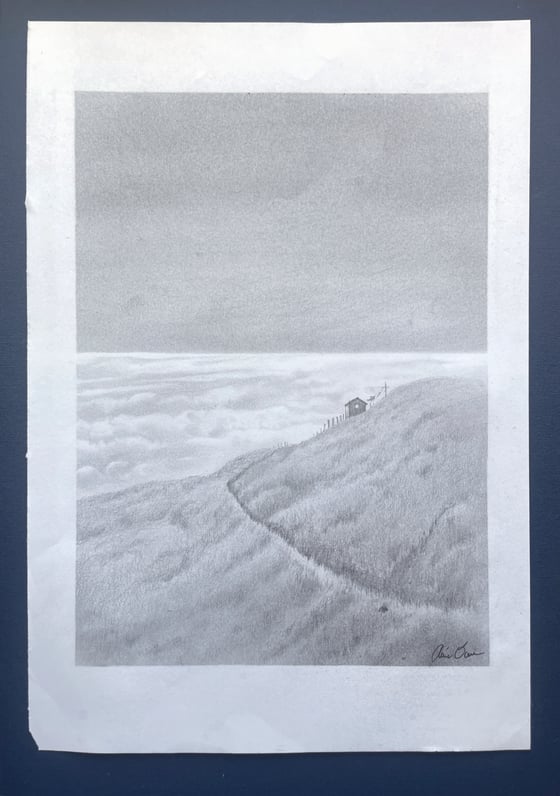 Image of Mount Tam 2, graphite on sketcbook paper