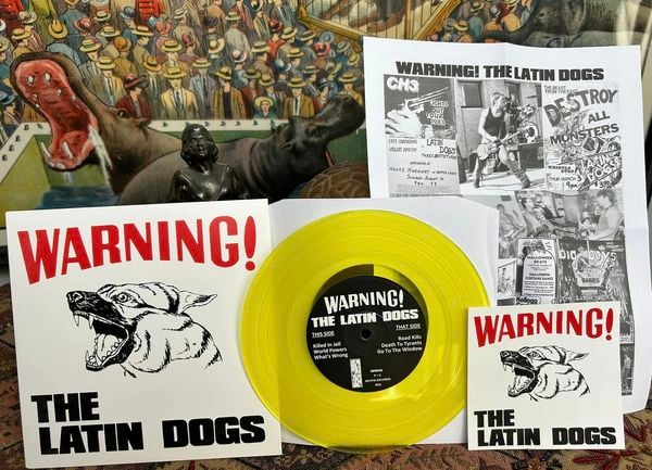 Image of the LATIN DOGS  -"Warning!" 7" (1982)