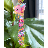 Image 2 of Kirby Holographic PVC Lanyard Keychains