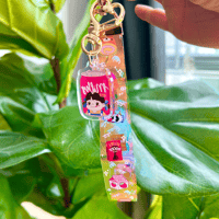 Image 2 of Asian Snacks Holographic PVC Lanyard Keychains