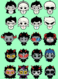 Image 1 of Itty bitty freaks ( 1.3 in acrylic one sided charms )