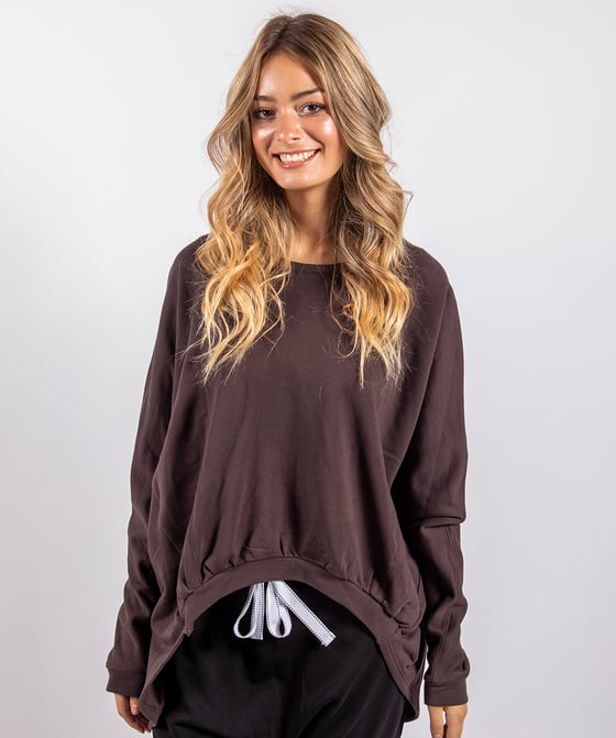 Image of Trackie Dack Top - Choc 