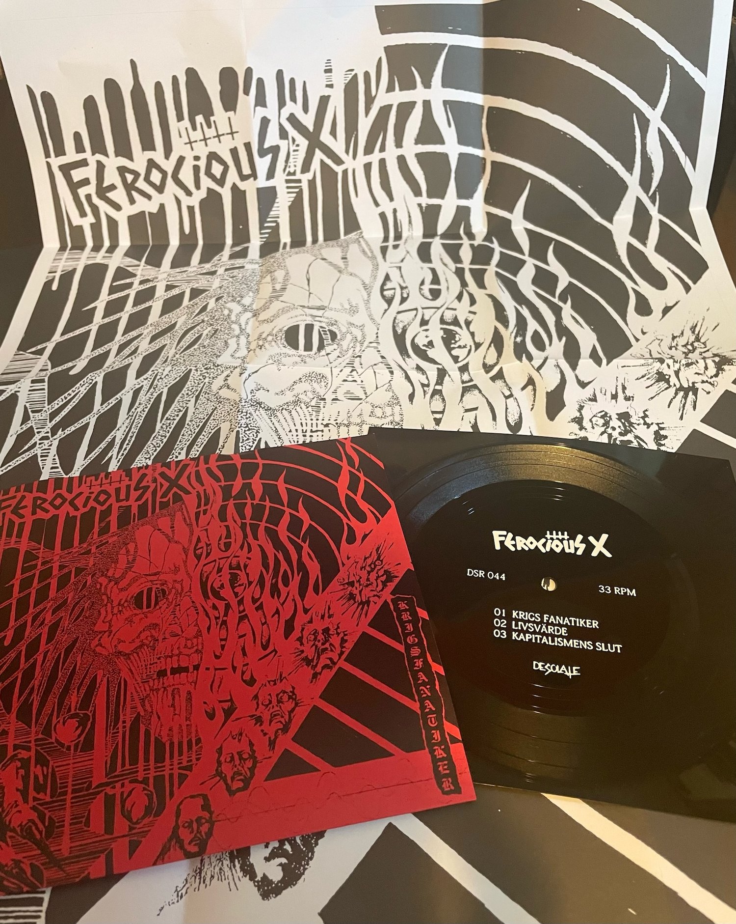 Image of FEROCIOUS X - "KRIGS FANATIKER" 7" FLEXI DISC