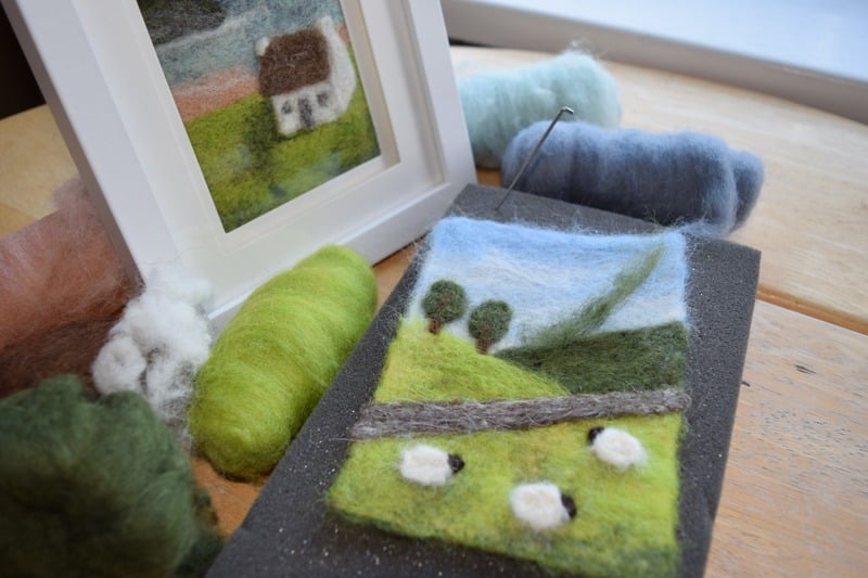 Image of Workshop 07/09/2024 - Needle Felting a Landscape Picture with The Green Boat