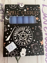 Blue spell candles