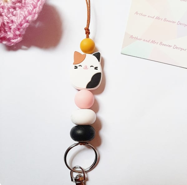 Image of Calico cat lanyard