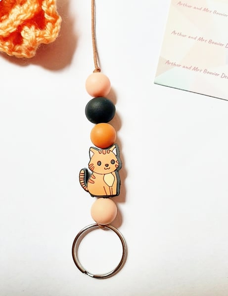 Image of Ginger cat lanyard