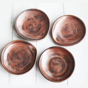 Image of Small Copper Metallic Spoon Rest, Handcrafted Dish for your Coffee Station, Made in USA