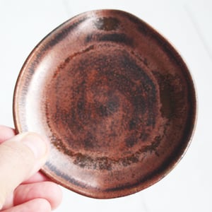 Image of Small Copper Metallic Spoon Rest, Handcrafted Dish for your Coffee Station, Made in USA