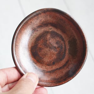 Image of Small Copper Metallic Spoon Rest, Handcrafted Dish for your Coffee Station, Made in USA