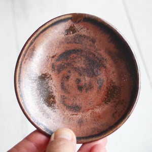 Image of Small Copper Metallic Spoon Rest, Handcrafted Dish for your Coffee Station, Made in USA