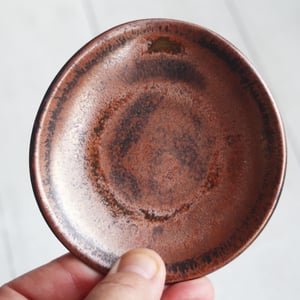 Image of Small Copper Metallic Spoon Rest, Handcrafted Dish for your Coffee Station, Made in USA