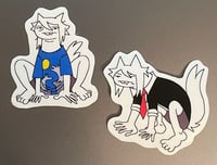 Puppy girl stickers