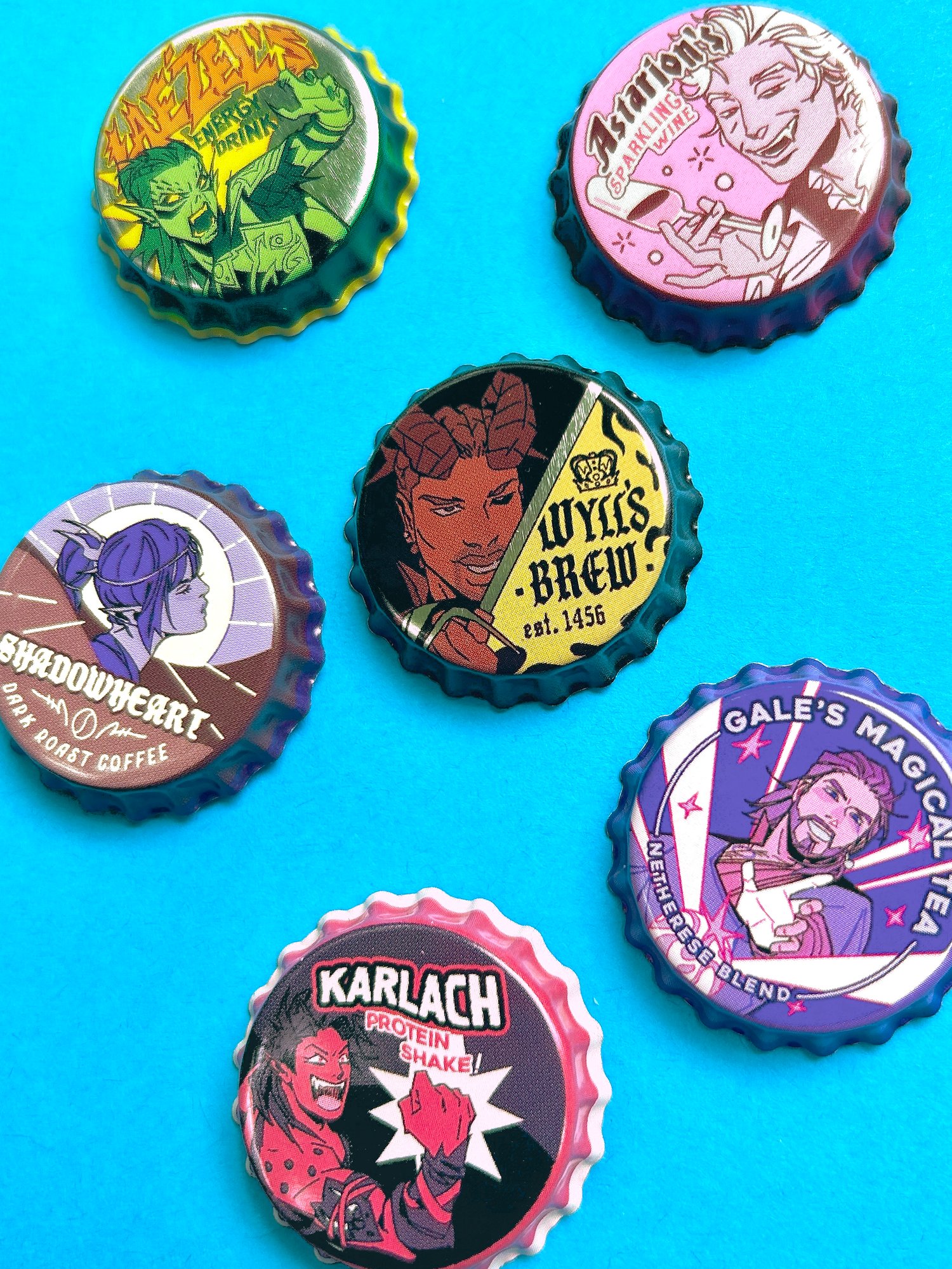 BG3 Bottle Cap pins