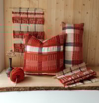 Image 4 of Madder wool cushion 40x40 naturally dyed pillow red