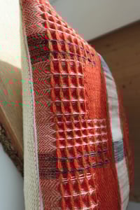 Image 2 of Madder wool cushion 40x40 naturally dyed pillow red