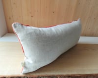 Image 3 of Madder wool cushion rectangle 20x50 naturally dyed pillow
